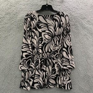 COCOMO Blouse Womens 1X Top Floral Black*